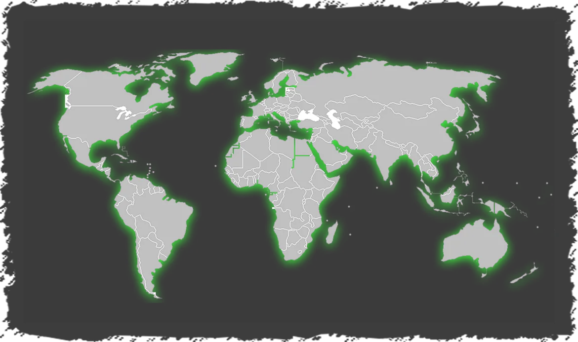 Mapa mundial de capítulos Vagos